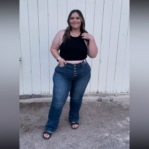 Judy Blue Bre High Rise Button Fly Wide Leg Jean 👖 size 7